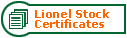 Lionel Stock Certificates